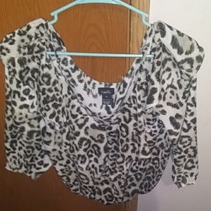 Rue 21 cheeta shoulda shirt